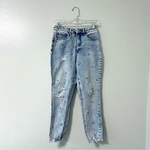 Material Girl Daisy Embroidered Jeans